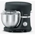 Produktbild: Severin Küchenmaschine mit Waage, Knetmaschine bis 3kg Kuchenteig, Teigmaschine mit Knethaken, Flachrührer und Schneebesen, 1.000W, Edelstahl, KM... - Schwarz/Silber