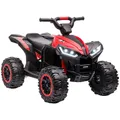 Produktbild: HOMCOM Kinder Quad Elektro 12V Kinderquad mit Vorwärts-, Rückwärtsfunktion, Musik, USB-Anschluss, Hupe, LED-Scheinwerfer 3-6km/h Elektro-Quad für Kinder 3-5 Jahre Rot