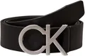 Produktbild: Calvin Klein Herren Gürtel Ck Buckle Belt Ledergürtel, Schwarz (Ck Black), 115 cm