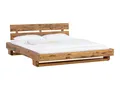 Produktbild: Holzbett Madras 140x200 Altholz Pinie rustikal Ehebett Doppelbett massiv
