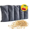 Produktbild: Amilian Kirschkernkissen Mikrowelle 55x20 cm - Körnerkissen Nacken Schulter - Wärmekissen Mikrowelle - Nackenwärmer - Kirschkernkissen groß - Körnerkissen Mikrowelle - anthrazit