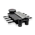 Produktbild: H.Koenig RP360 Raclettegerät Multifunktion 8 Personen modular 360° drehbar Convivial, Professionell, Naturstein, Grill, Raclette Käsefondue, 8 antihaftbeschichtete Pfännchen, Abnehmbare Platten