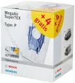 Produktbild: Bosch 12x Staubsaugerbeutel Typ P und 3x Mikrofilter MegaAir SuperTEX BBZ123FP, 99,9% Feinstaubfilterung, hohe Reinigungsleistung, passend für Reihe BSG