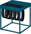 Produktbild: Inter Link Beistelltisch Club NY, Magazinenständer, Metall & Filz, modernes Design, Ablagetisch, Wohnzimmertisch mit praktischem Ablagefach, BxTxH: 35 x 35 x 40 cm