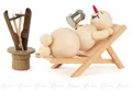 Produktbild: Dregeno Erzgebirge Schneemann Schneemann Im Liegestuhl BxHxT = 9x6,5x4,5cm NEU