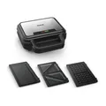 Produktbild: Tefal SW383D10 3-in-1 Sandwich‑Waffel‑Panini 700 W Edelstahl/Schwarz