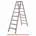 Produktbild: Doppelleiter Hymer Industrie Stufenstehleiter 2x3 Stufen zwei hochfeste Gurtbänder als Spreizsicherung 802406