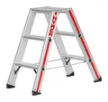 Produktbild: Hymer Stufen-Stehleiter, beidseitig begehbar  2x3 Stufen, Gewicht 4,6 kg, 802406