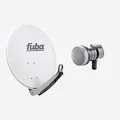 Produktbild: Fuba Sat Anlage 1 Teilnehmer | Satellitenschüssel Komplettset - DAA 650 G Sat-Schüssel 60x65cm Alu hellgrau + Fuba DEK 117 Single LNB 1 Teilnehmer (DVB-S2, HDTV, UHD 4K/8K, 3D) mit LTE-Störfilter