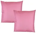 Produktbild: JACK 2er Set Outdoor Kissenhülle Kissenbezug 50x50cm Wasserfest Sitzkissen Lounge Kissen Garten Stuhl Lotus Effekt, Farbe:Weinrose