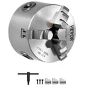Produktbild: VEVOR 3-Backen-Drehfutter, 80 mm, selbstzentrierendes Spannfutter, 2-63 mm Spannbereich mit T-Schlüssel-Befestigungsschrauben, umkehrbare Backen