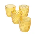 Produktbild: BOLTZE GRUPPE GmbH Teelichthalter Teelichthalter Marilu Glas lackiert gelb H.7,5 cm Ø.7,5 cm 4-teilig