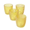 Produktbild: Boltze Windlicht Set Marilu 4-tlg gelb Deko-Gläser Kerzenständer Ã¸ 8 cm