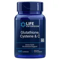 Produktbild: LIFE EXTENSION GLUTATHIONE, CYSTEINE & C Immunsystem 100 Kapseln SUPER PREIS