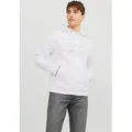 Produktbild: Jack & Jones Kapuzensweatshirt JJESTAR mit 3D-Print und Kapuze für vielseitige Anlässe Baumwollmischung, relaxed fit weiß L (52)