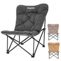 Produktbild: KINGCAMP Campingstuhl Lindon Relax Schmetterlingsstuhl Lounge Stuhl Stahl 136kg Farbe: beige
