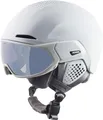 Produktbild: ALPINA Alto Q-LITE - sicherer, stoßabsorbierender & individuell anpassbarer Skihelm für Erwachsene, mit kontrastverstärkendem Visier - White matt - S (51-55 cm)