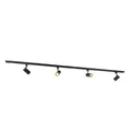 Produktbild: Qazqa Schienensystem-Sets Iconic jeana, 194 cm, (1-tlg), GU10, Schwarz, Modern, Stahl, Deckenstrahler 4-flammig
