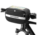 Produktbild: ROCKBROS Fahrradtasche Fahrrad Lenkertasche Multifunktional Lenker Fahrradtasche (1-tlg., PVC Touchscreen Handyhalterung Aufbewahrungstasche), mit Schultergurt 4,5L