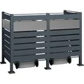 Produktbild: Westmann Mülltonnenverkleidung Planum Metall 2 x 240, Anthrazit/Grau