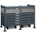 Produktbild: Westmann Metall Mülltonnenverkleidung Planum 2x240 L Anthrazit Mix 170x90x120 cm - Grau