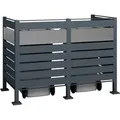 Produktbild: Westmann - Mülltonnenverkleidung Planum 2er Box, Anthrazit, 80 X 160 X 120 Cm (b X T X H)