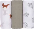 Produktbild: LÄSSIG Stoffwindeln Little Forest, Fuchs, Mulltuch Set M (Set, 3-St), PETA-approved vegan
