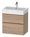 Produktbild: Duravit D-Neo Waschtischunterschrank mit 2 Auszügen Griff Bronze Gebürstet 684 x 625 x 442 mm - Eiche Marmoriert Matt - DE4372004550000