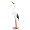 Produktbild: GILDE Figur Storch aus Metall - weiß - Höhe 58 cm - Vogelmotiv - Deko - Garten - Skulptur - Outdoor Statue