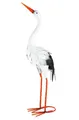 Produktbild: 69758 Figur Storch Metall 13 x 18 x 58cm Vogelmotiv Storch Weiß Schwarz Rot