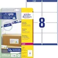 Produktbild: AVERY Zweckform L7165-40 Versandetiketten/Versandaufkleber (320 Etiketten mit ultragrip, 99,1x67,7mm auf A4, bedruckbar, selbstklebend, für DIN B4/C4 Umschläge und Versandrollen) 40 Blatt, weiß