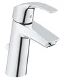 Produktbild: GROHE Eurosmart, Waschtischarmatur, wassersparend (Wasserhahn für das Bad, Badarmatur mit Zugstangen-Ablauf, 17cm hoch, einfache Installation am Waschbecken), chrom, 23322001