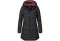 Produktbild: SUBLEVEL Steppjacke Damen Mantel mit Kapuze lange Winter Jacke Parka Stehkragen, Kapuze, flauschig, kuschelig, warm, Outdoor, Mantel