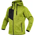 Produktbild: Leibwächter Unisex Strickjacke Casual-Line – Kiwi – Gr. XXL – Zip Hoodie mit Kapuze und 7 Taschen – Strickjacke für Damen & Herren – Cardigan mit Reißverschluss