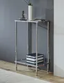 Produktbild: HAKU Konsolentisch Beistelltisch (1-St), rechteckig - aus Metall Silber B/T/H 50/25/75 cm