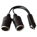 Produktbild: GTIWUNG Auto Motorrad Zigarettenanzünder Stecker Adapter DREI-Wege-Buchse Splitter, 1 bis 2 KFZ Auto Zigarettenanzünder Stecker 12V/24V