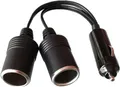 Produktbild: Zigarettenanzünder Verteiler Stecker Adapter 12V/24V, 2 USB-Ausgänge, 13A