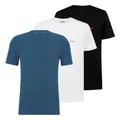 Produktbild: HUGO 3er Pack Herren T-Shirts Kurzarmshirts Cotton Crew-Neck, Farbe:Mehrfarbig, Größe:M, Artikel:-965 Black/White/Blue