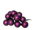 Produktbild: Weihnachtskugeln am Draht Glas 2cm x 12 Stück Spiegelbeeren Matt - kleine Dekokugeln - Christbaumschmuck & Weihnachtsdeko - Feige