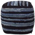 Produktbild: Homescapes Sitzwürfel, Blau, Textil, Gestreift, Quadratisch, 40x40x40 cm, Wohnzimmer, Hocker, Poufs
