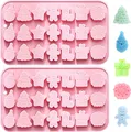 Produktbild: Weihnachten Silikon Backform, 2er Set, 21 Festliche Formen pro Form mit Weihnach