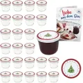 Produktbild: 25er Set Sturzglas 230ml Einmachglas + TO-Deckel 82 Weihnachtstraum + Heft