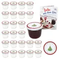 Produktbild: MamboCat 25er Set Sturzglas 230 ml mit Twist-Off-Deckel Weihnachtstraum I Einmachgläser + TO 82 Deckel + GRATIS Rezeptheft I Vorratsgläser einkochen & konservieren