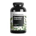 Produktbild: natural elements Magnesiumbisglycinat – Chelatiertes Magnesium – 180 Kapseln – 300mg Magnesium/Tag