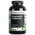 Produktbild: natural elements Magnesiumbisglycinat – Chelatiertes Magnesium – 180 Kapseln – 300mg Magnesium/Tag