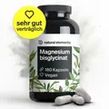Produktbild: Magnesiumbisglycinat 300 mg Magnesium vegan & hochdosiert - NATURAL ELEMENTS
