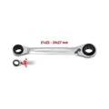 Produktbild: 4 in 1 GEARplus umschaltbar Doppel-Ratschenringschlüssel 21x22x24x27mm KS TOOLS