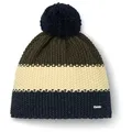 Produktbild: Eisbär Bommelmütze Wintermütze Star mit Bommel (Pompon) navyblau/olivegrün - 1 Stück blau