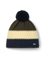 Produktbild: Eisbär Mütze Herren & Damen Star Pompon blau-gelb-grün - Merino Wintermütze Unisex mit Fleece schützt vor Kälte und Wind - Bommelmütze atmungsaktiv thermoregulierend warm Haube aus Österreich
