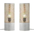 Produktbild: 2er Set Boho Deko Tischlampe Nachttischlampe Lampe Verdure Klein Weiss